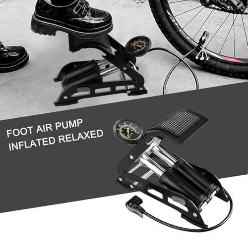 Honor Double Cylinder Portable High Pressure Foot Air Pump Compressor for Car and Bike Air Pump for Motorbike,Cars,Bicycle,for Football,Cycle Pumps for Bicycle,car air Pump for tubeless. - Image 3