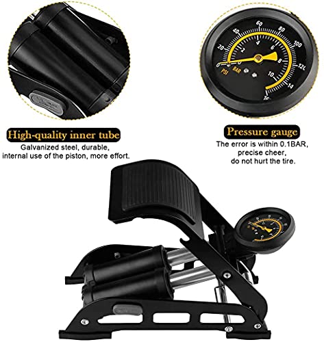 Honor Double Cylinder Portable High Pressure Foot Air Pump Compressor for Car and Bike Air Pump for Motorbike,Cars,Bicycle,for Football,Cycle Pumps for Bicycle,car air Pump for tubeless. - Image 6