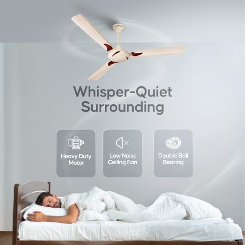 LONGWAY Creta P2 1200 mm/48 inch Ultra High Speed 3 Blade Anti-Dust Decorative Star Rated Ceiling Fan 2 Years Warranty (Ivory, Pack of 2) - Image 6