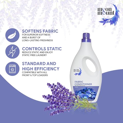 Moon & Mount Lavender Fabric Conditioner 1L – Softens Clothes, Long-Lasting Freshness, Hand & Machine Wash - Image 2