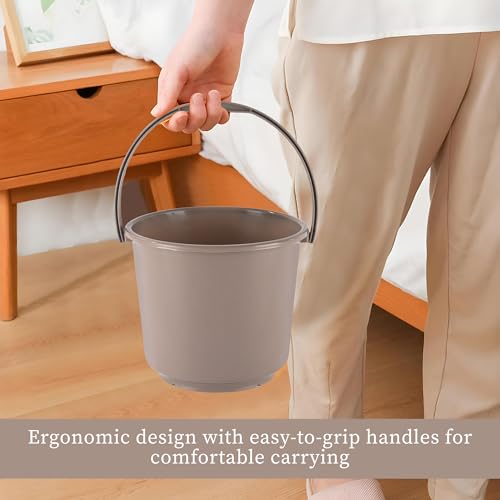 Heart Home Bucket | Plastic Bucket for Mopping | Bucket for Cleaning | Storage Container Bucket | Water Storage Bucket | Bathroom Bucket | Plain Bucket | 5 LTR | Brown - Image 6