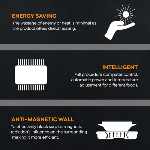 Prestige Iris Plus 1600 Watts Induction Cooktop | 4KV Surge Protection | 6 Preset Indian Menu Options & Timer | Soft Touch Button | Easy to Clean | Portable | 1Y Warranty | Black | BIS Certified - Image 5