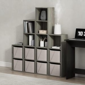 Oakcraft Engineered Wood Multipurpose Single Cube Storage Organizer Unit Bed Side Table Type Rack DIY Shelf Cabinet Space Saver