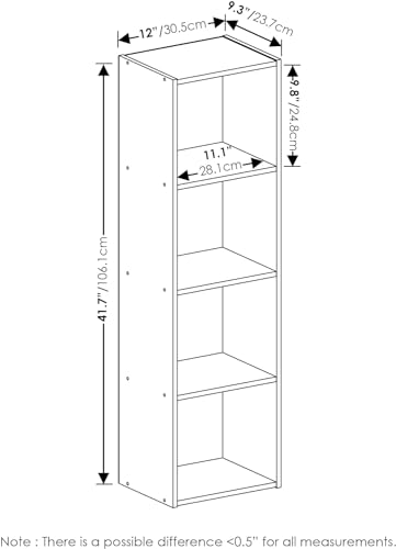 Oakcraft Engineered Wood Multipurpose Single Cube Storage Organizer Unit Bed Side Table Type Rack DIY Shelf Cabinet Space Saver - Image 7