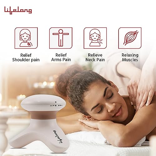 Lifelong Battery Powered Mini Head and Body Massager, Brown - Image 4
