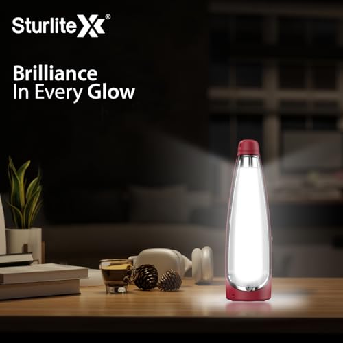 Sturlite Pton 12W LED Portable Lantern| 2200mAh Rechargeable Li-ion Battery| Upto 15Hrs Long Battery Back Up| 360° Light Spread & Knob for Brightenss Adjustment LED Lamp - (Pack of 1) - Image 7