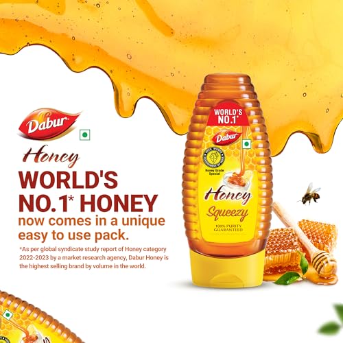 Dabur Honey - 450g (225g x 2, Buy 1 Get 1 Free) | 100% Pure | World's No.1 Honey Brand with No Sugar Adulteration | For Fitness & Health | Natural Immunity Booster | 100% Indigenous | Rich in Antioxidants & Minerals - Image 3