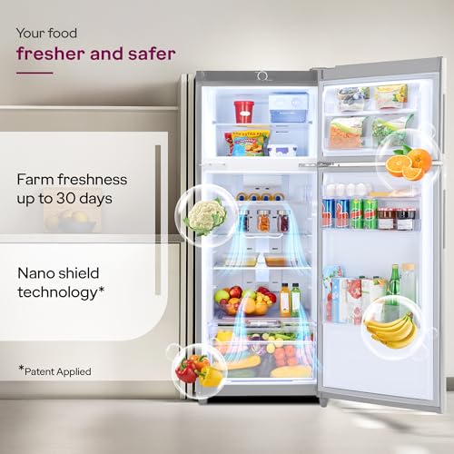 Godrej 223 L 2 Star | 95%+ Food Surface Disinfection | Uniform 360° Cooling | Cool Balance Technology | Inverter Frost Free Double Door Refrigerator (RF EON 244B RI ST GL, Steel Glow) - Image 5