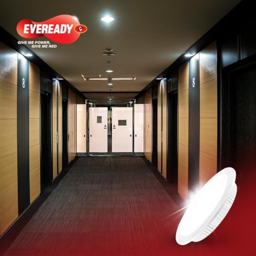 Eveready 9W LED Recessed Backlit Panel | Round Shape | Lightweight & Fire Retardant PC Body | Aesthetic Matte Finish | 80lm/W | 4kV Surge Protection | White - Image 2