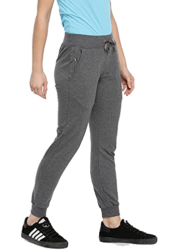 Macrowoman W-Series Active Plain Pants for Women in Cotton Rich Fabric, Low Waist Trousers with Front Pockets for Gym, Yoga & Leisure - Image 2