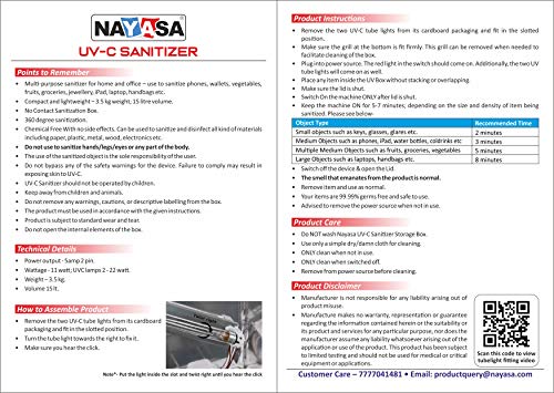 Nayasa UV-C Sanitizer Storage Box (15Ltrs) Grey Color - Image 5