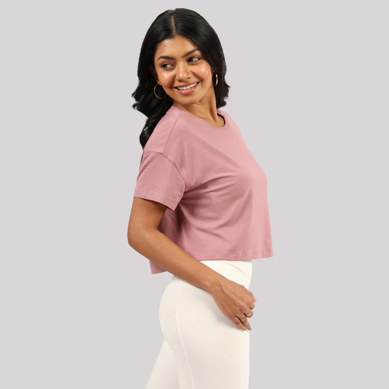 BlissClub Women's Cotton Solid Regular Fit Tshirt - Image 4