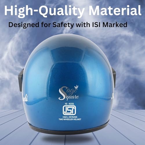 Sage Square Audi Full Face Clear Visor Helmet | ISI Certified | High Standard Safety | Extra Comfort & Stylish - Image 4
