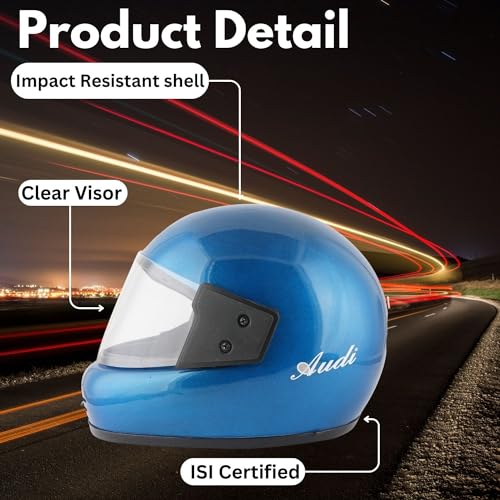 Sage Square Audi Full Face Clear Visor Helmet | ISI Certified | High Standard Safety | Extra Comfort & Stylish - Image 6