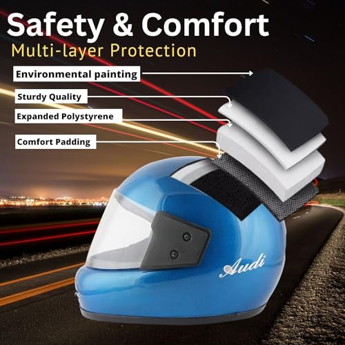 Sage Square Audi Full Face Clear Visor Helmet | ISI Certified | High Standard Safety | Extra Comfort & Stylish - Image 7