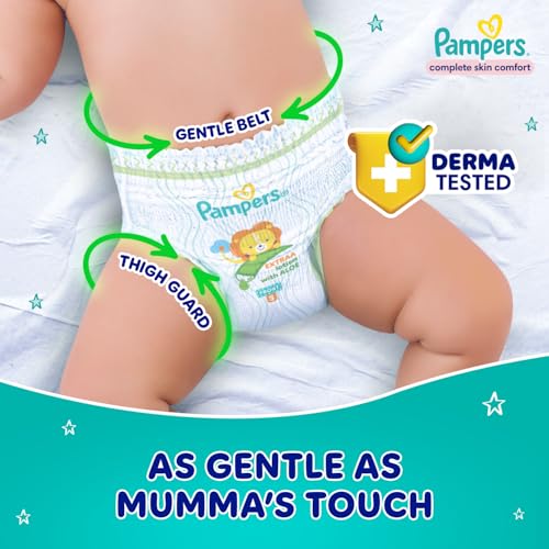 Pampers Complete Skin Comfort Pants| Pant style Diaper Medium, 152 count| Anti-Rash blanket lotion with Vit E and Aloe Vera | All night protection with leak proof technology( 76 Count, Pack of 2) - Image 6