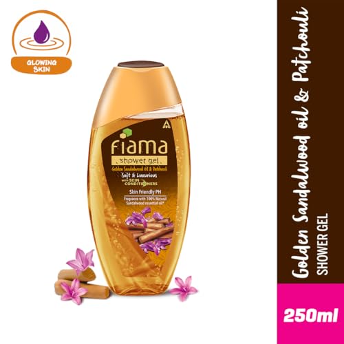Fiama Body Wash Shower Gel Golden Sandalwood Oil and Patchouli, 250ml, Body Wash for Women & Men with Skin Conditioners for Soft and Luxurious Skin, Suitable for All Skin Types - Image 3