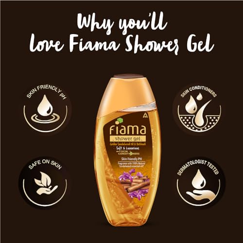 Fiama Body Wash Shower Gel Golden Sandalwood Oil and Patchouli, 250ml, Body Wash for Women & Men with Skin Conditioners for Soft and Luxurious Skin, Suitable for All Skin Types - Image 4