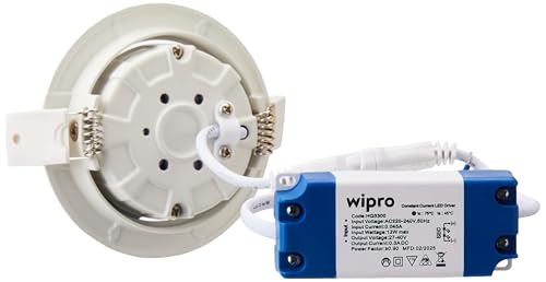 wipro Garnet 9 W Slim COB Downlight for False Ceiling | Neutral White (4000K) | Ceiling or Cabinet Light with Adjustable Optics | Pack of 4 - Image 2