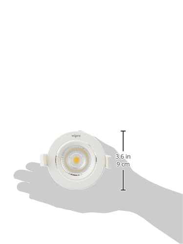 wipro Garnet 9 W Slim COB Downlight for False Ceiling | Neutral White (4000K) | Ceiling or Cabinet Light with Adjustable Optics | Pack of 4 - Image 4
