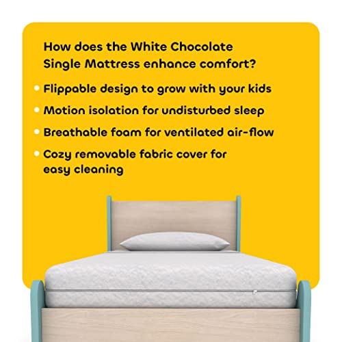 Smartsters Reversible Flip Mattress for Kids | White Chocolate | Rectangle | Single Bed Size 6 | Mattress Single Bed Pure Cotton for Bedroom or Sofa - Image 7