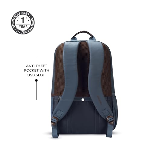 Gear Classic 6 18"/31L Antitheft Large Faux Leather Water Resistant Laptop backpack/Laptop backpack/Casual Backpack/Daypack/Travel Backpack/College Bag For Men/Women(Teal-Brown) - Image 7