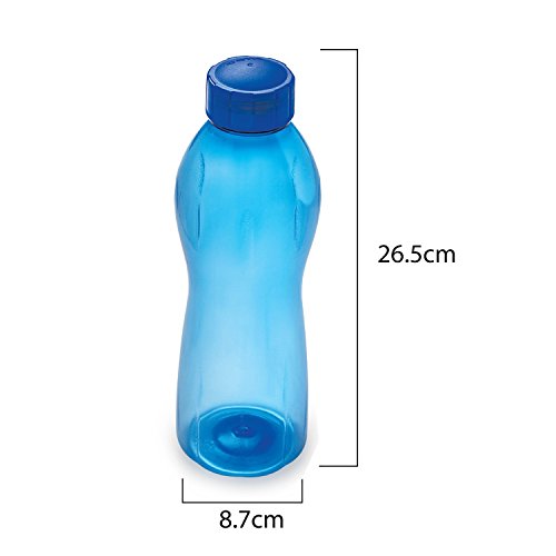 Cello Maxis PET Bottle Set, 1 Litre, Set of 6, Blue - Image 4