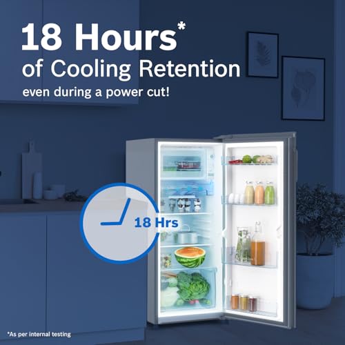 Bosch 226 L, 4 Star, Single Door Refrigerator with Industry's largest vegetable box & largest Beverage space (CST22S24NI, Fine Steel) | 18 Hour Cooling Retention during powercut, 2.5x Faster Cooling - Image 5