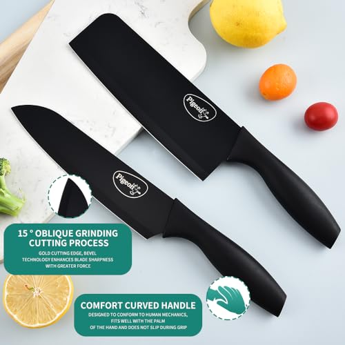 Pigeon by Stovekraft Edge High Grade Stainless Steel 3 Pcs Kitchen Knife Set| Black - Image 3