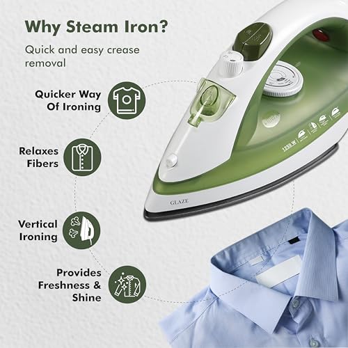 Havells Glaze 1250 Watts Steam Iron with Self Cleaning Function|Vertical & Horizontal Ironing|170 ml Tank for Longer Ironing|High Steaming Rate Upto 12 gm/min|2 Years Door Step Warranty by Havells - Image 7