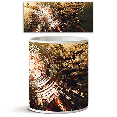 ArtzFolio Abstract Artwork D216 Ceramic Coffee Tea Mug Inside White 325Ml Round Mug; Set Of 6 Pcs - Image 4