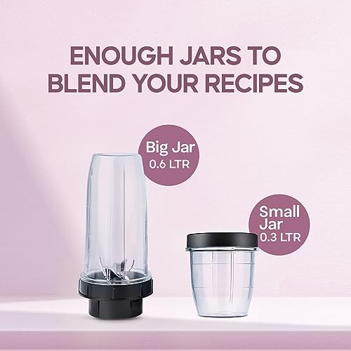 Longway Sage 500 Watt Juicer Mixer Grinder with 2 Jars for Grinding, Mixing, Juicing with Powerful Motor & Kwid 1100 Watt Dry Iron| 1 Year Warranty | (Gray & Black, 2 Jars, Combo Offer) - Image 7