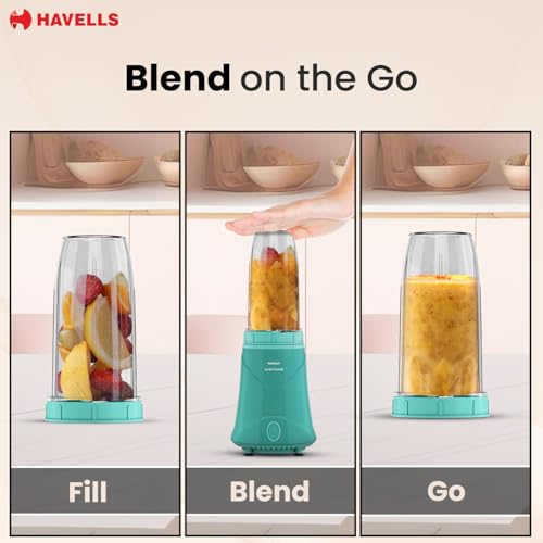 Havells Nutri Power Blender 350 W Mixer Grinder| 1 Speed Switch| Air Vent Technology| Stainless Steel Blade| 2Yrs Manufacturer Warranty (Mint Green) - Image 6