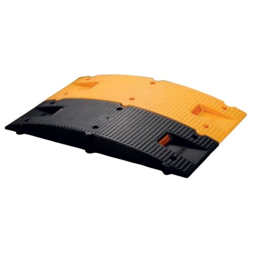 75MM Speed Breaker 2.5 Meter ABS Road Bump (Black and Yellow) Pack Of 10 SIZE 250 X750 X75 (250MM X 10 BLOCKS)
