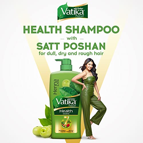 Dabur Vatika Naturals Health Shampoo - 640 ml | 7 Natural Herb Extracts | Contains Henna, Amla & Hibiscus | 90% Hair Fall Control | Everyday Shampoo for Women & Men - Image 3