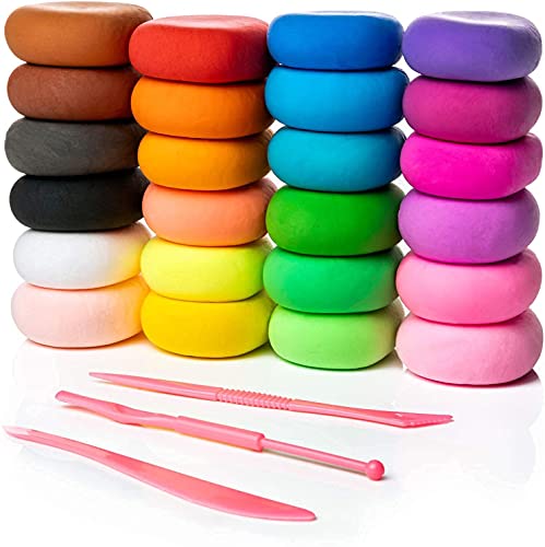 Eclet (Pack of 12) Air Dry Clay, Colorful Children Soft Clay, Creative Art Crafts, Gifts for Kids-Multi Color. Non-Toxic Modeling Magic Fluffy Foam Bouncing Clay Putty Kit for Kids with Tools .2