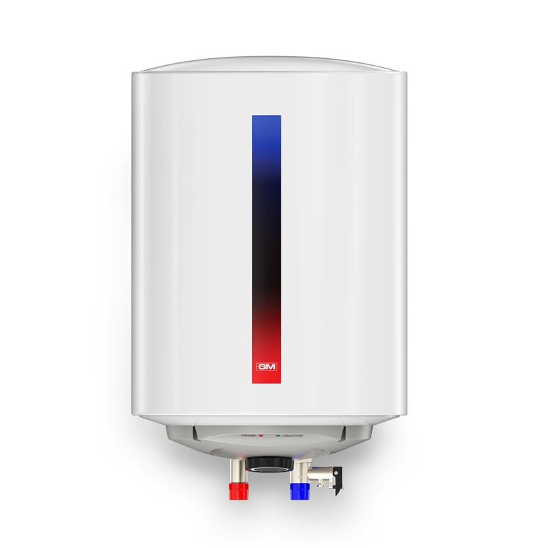 GM Balin 15L Storage Water Heater (Geyser) | Hydrodynamic Technology for Higher Hot Water Output | Energy Efficient |4 star| ISI Marked ? White