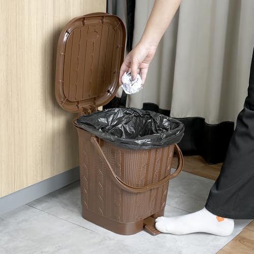 Nayasa Mikado Dustbin without Inner | 8.5 Ltr Litres Waste Bin | Plastic Dustbin for Home, Kitchen, Bathroom & Office | Durable, Easy to Clean, Hygienic & Stylish | Brown - Image 2