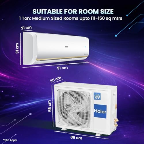 Haier 1.5 Ton 3 Star Hot & Cold Triple Inverter Split AC (5125W, Copper, 7 in 1 Convertible, HD Filter, Works between -15°C to 60°C Temp, 20 Mtrs Air Throw - HSU19CH-TQG3BN-INV,White) - Image 7
