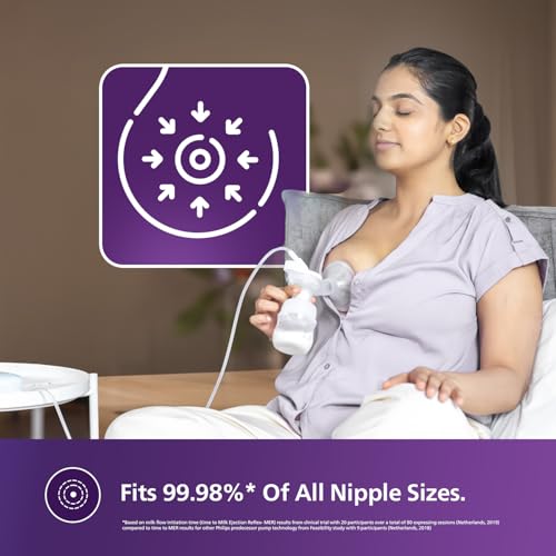 Philips Avent Portable Electric Breast Pump | No.1 Brand Recommended by Moms Worldwide | Soft adaptive Silicon Cushion | One Size Fits all | 4 + 4 Expression and Stimulation settings | Quiet Motor |Corded SCF323/11 - Image 4