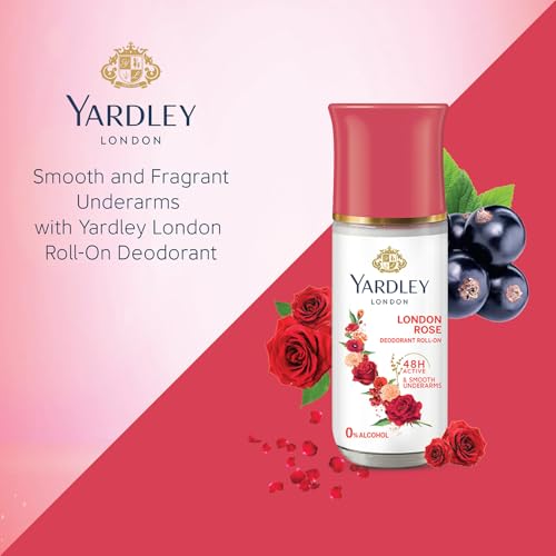 Yardley London London Rose Roll On Deodorant for Women 65ml - Image 4