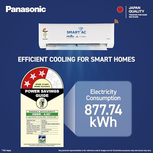 Panasonic 1.5 Ton 3 Star Premium Wi-Fi Inverter Smart Split AC (Matter/MirAIe, AI, DustBuster, 55°C Oper., Copper Condenser, 8in1 Convertible, 2-Way, PM0.1 Filter, CS/CU-SU18BKY3W, White, New BEE rated) - Image 3