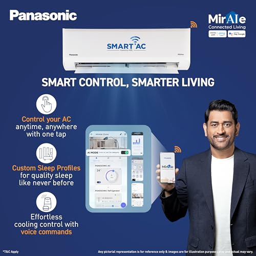 Panasonic 1.5 Ton 3 Star Premium Wi-Fi Inverter Smart Split AC (Matter/MirAIe, AI, DustBuster, 55°C Oper., Copper Condenser, 8in1 Convertible, 2-Way, PM0.1 Filter, CS/CU-SU18BKY3W, White, New BEE rated) - Image 6