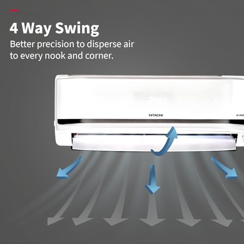 Hitachi 2 Ton 5 Star Xpandable+ Inverter Split AC (100% Copper, 4-Way Swing, ice Clean, Dust Filter, 5500STXL RAS.V522PCBISH1, White - Image 7