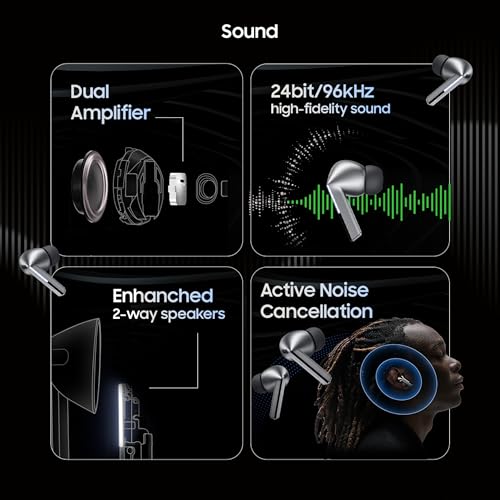 Samsung Galaxy Buds3 Pro Wireless Earbuds, Powered by Galaxy AI, IP57, Active Noise Cancellation, Adaptive Noise Control, 37hrs Battery, 360 Surround Sound, Pinch Controls, Galaxy Ecosystem, Silver - Image 5