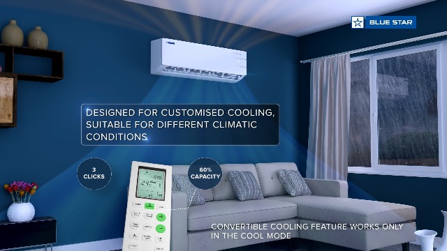 Blue Star 2 Ton 3 Star, Inverter Split AC (Copper, Convertible 5 in 1 Cooling, Auto Defrost, Dust Filters, Blue Fins, IE324YNU, White) - Image 2