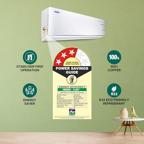 Blue Star 2 Ton 3 Star, Inverter Split AC (Copper, Convertible 5 in 1 Cooling, Auto Defrost, Dust Filters, Blue Fins, IE324YNU, White) - Image 3