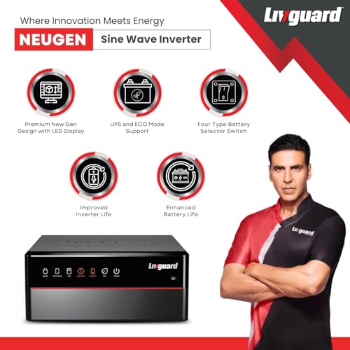 Livguard Neugen 700 VA/12V Pure Sine Wave Inverter with Artificial Intelligence | NUS850 for Homes and Offices | 3 Years Warranty - Image 3