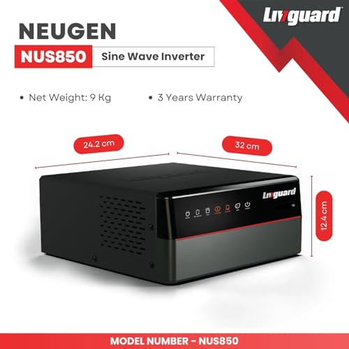 Livguard Neugen 700 VA/12V Pure Sine Wave Inverter with Artificial Intelligence | NUS850 for Homes and Offices | 3 Years Warranty - Image 6