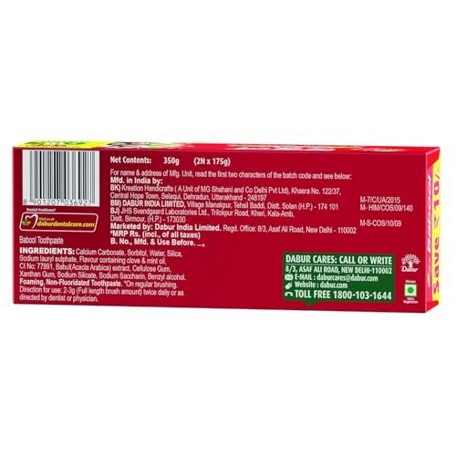 Dabur Babool Ayurvedic Toothpaste -700g (350g x 2) | For Strong Teeth & Healthy Gums | Helps in Cavity Protection, Fresh Breathe | All Round Protection - Image 6